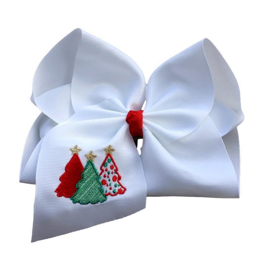 Christmas Wonderland Trio Embroidered Bow