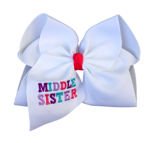 Middle Sister Embroidered Bow
