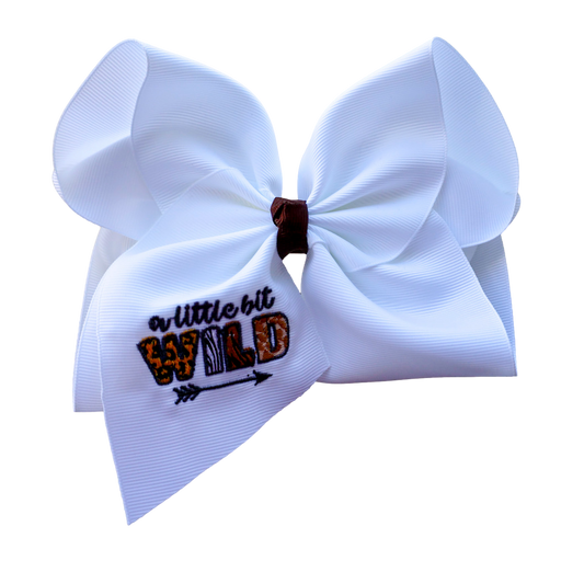 A Little Bit Wild Embroidered Bow