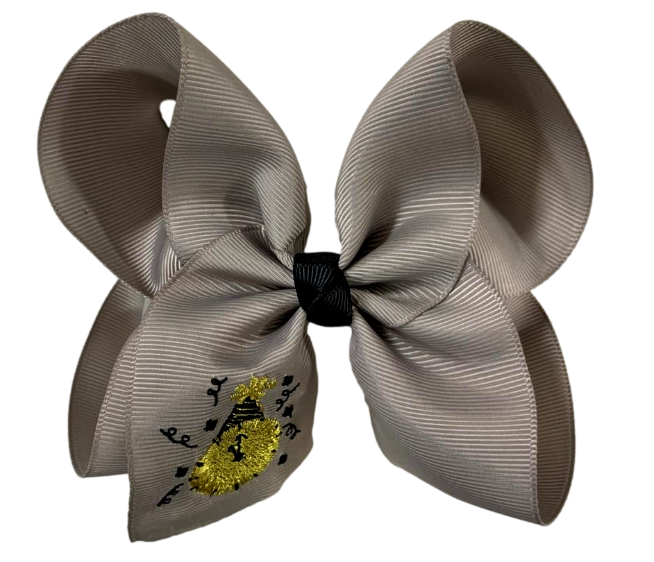 New Year's Eve Embroidered Bow
