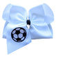 Soccer Embroidered Bow