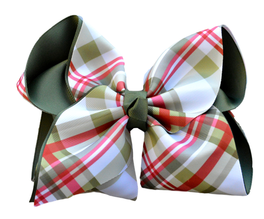 Nostalgic Christmas Plaid Layered Bow