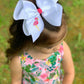 Flamingo Embroidered Bow