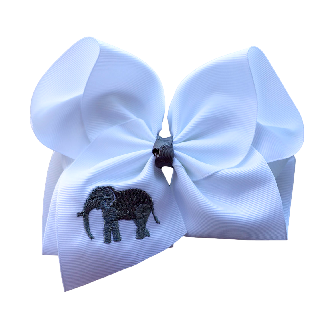 Elli Elephant Embroidered Bow
