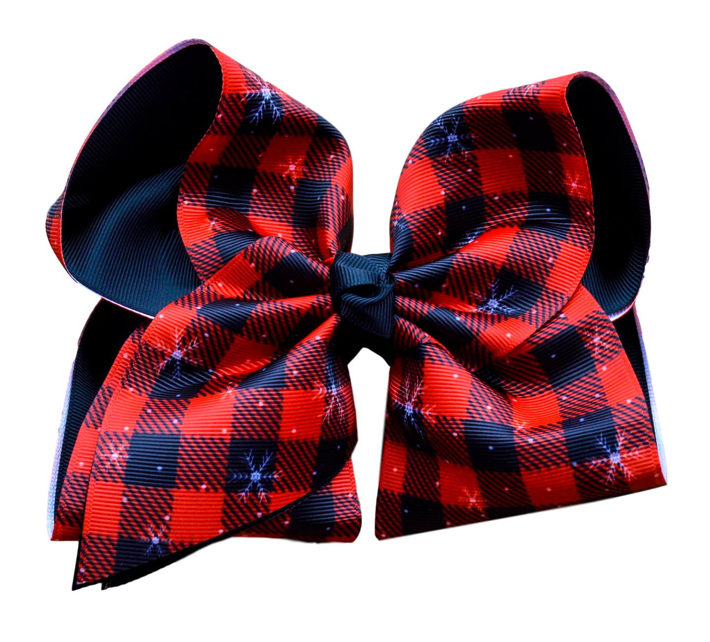 Red and Black Buffalo Plaid Layered Bow