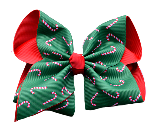 Candy Cane Layered Bow