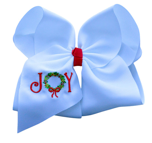 Joy Embroidered Bow