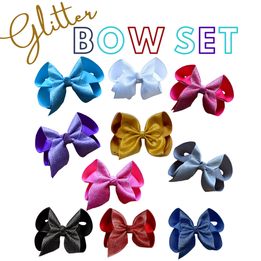 Glitter Bow Set
