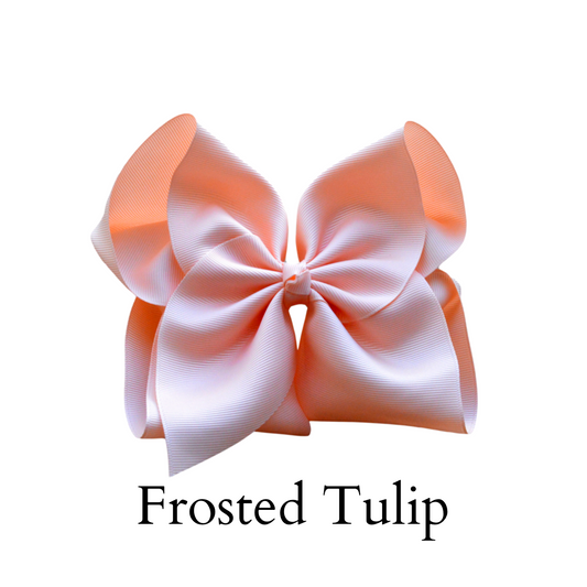 Frosted Tulip Hair Bow