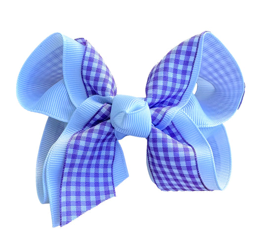 Lavender Gingham Bow