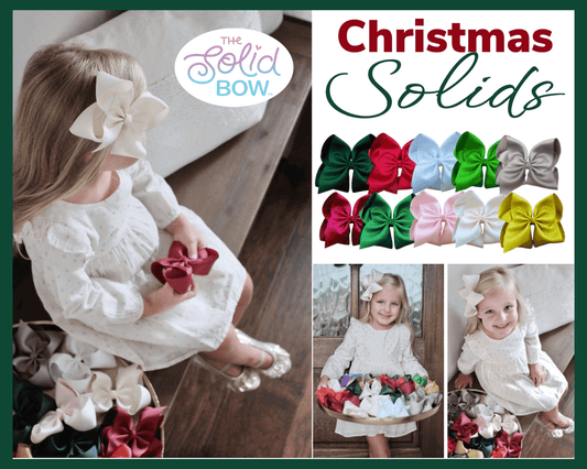 Christmas Seasonal Hair Bow Set With Free Sugar Cookie Bow