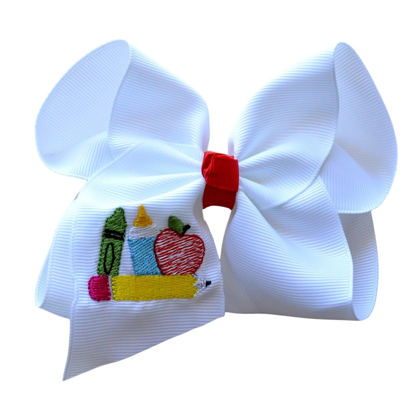 ABC Embroidered Bow