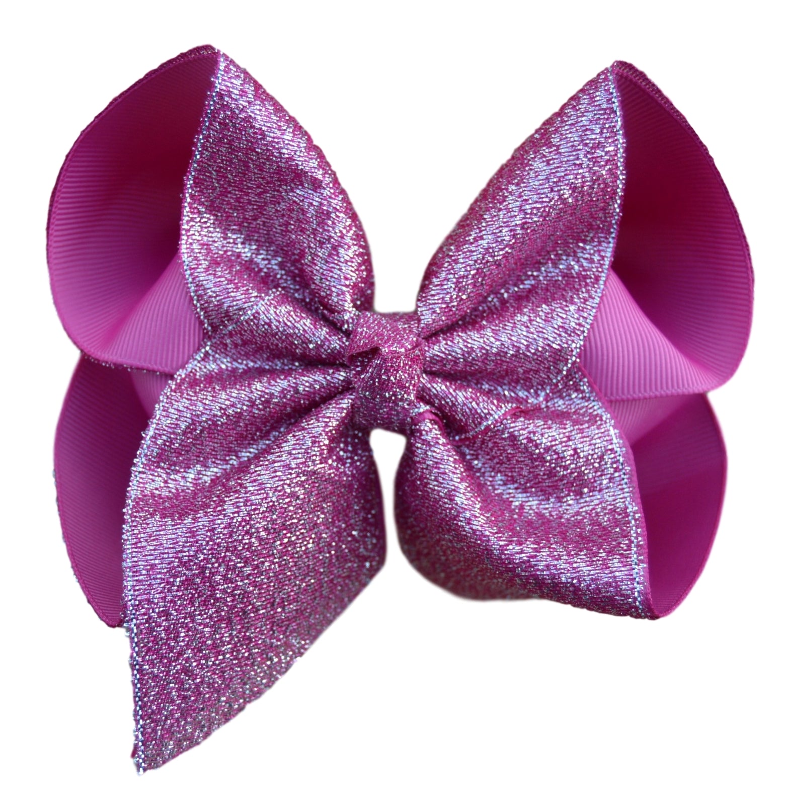 Raspberry Glitter Bow – The Solid Bow
