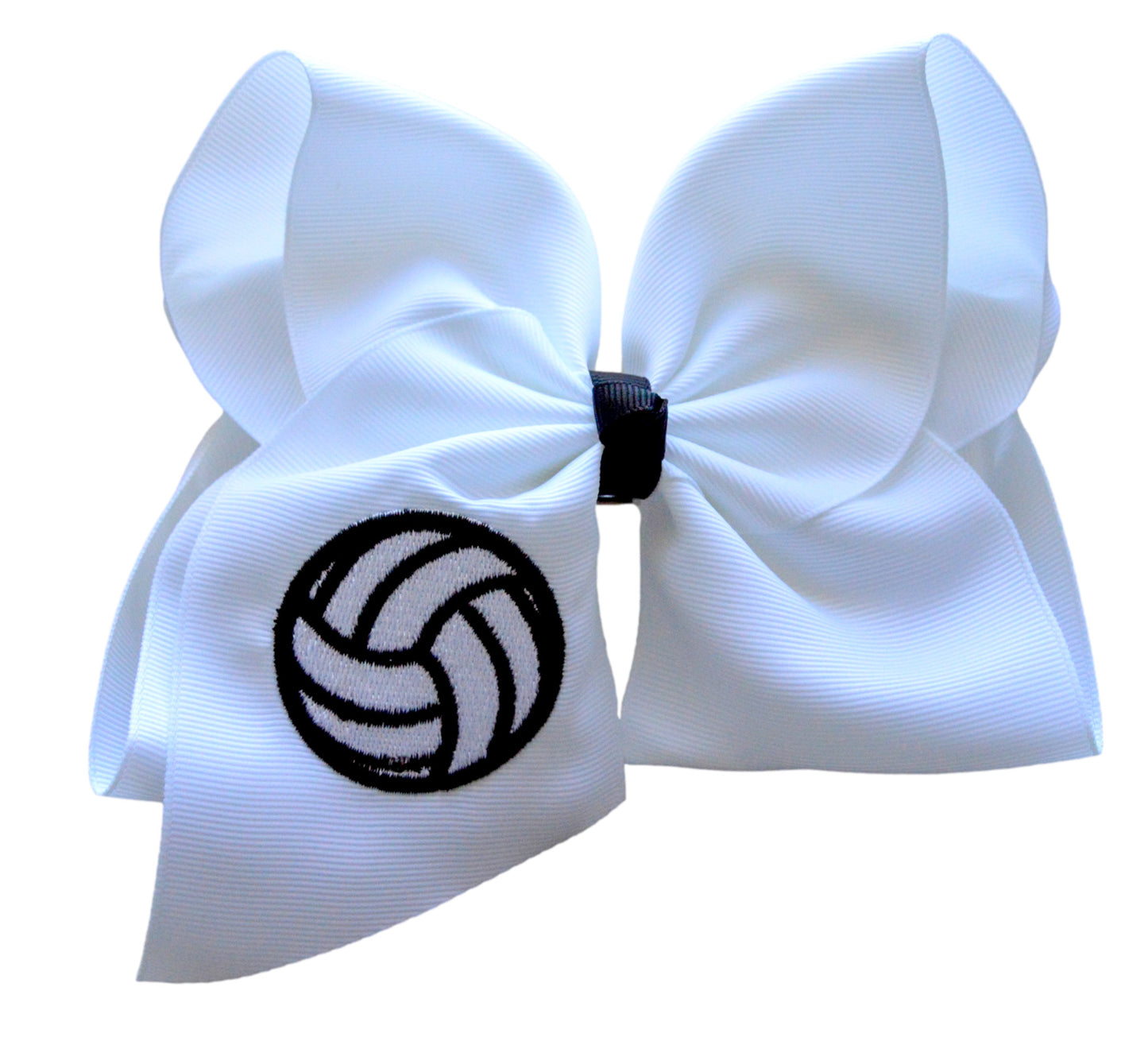 Monochrome Volleyball Embroidered Bow