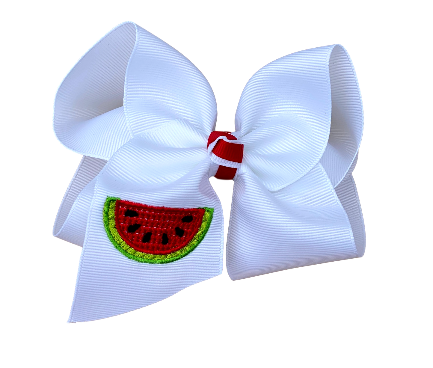 Watermelon Embroidered Bow