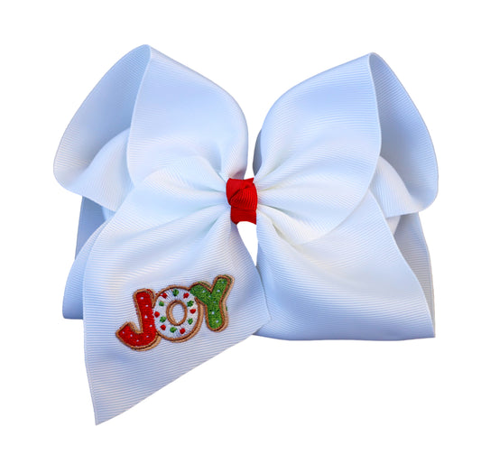 Joy Embroidered Bow