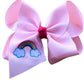 Pink Rainbow Embroidered Bow