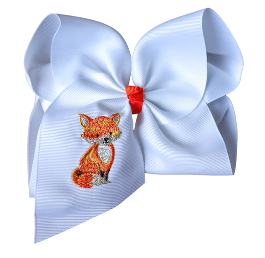 Mr. Fox Embroidered Bow