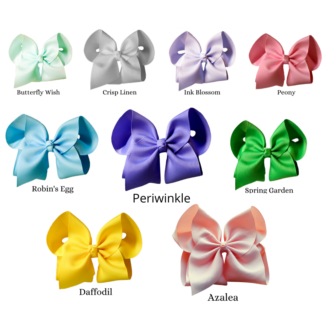Spring Hair Bow Set With Free Peony Bow