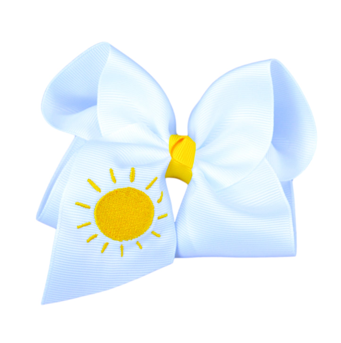 Sunshine Embroidered Bow