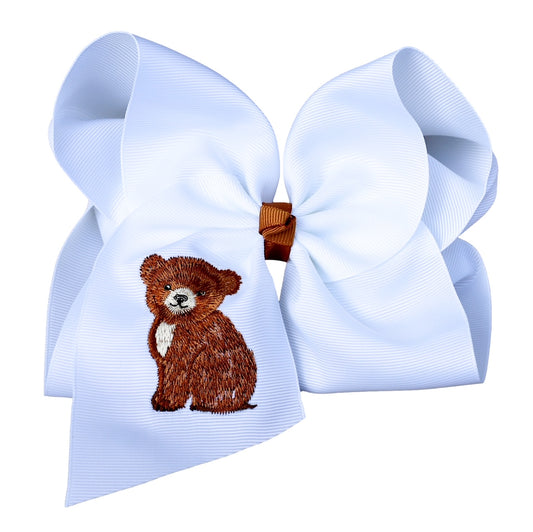 Brother Bear Embroidered Bow