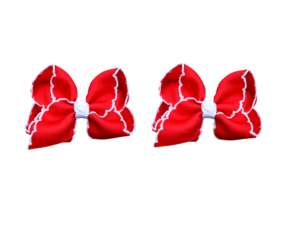Mini Red Moon Stitch Bow Set